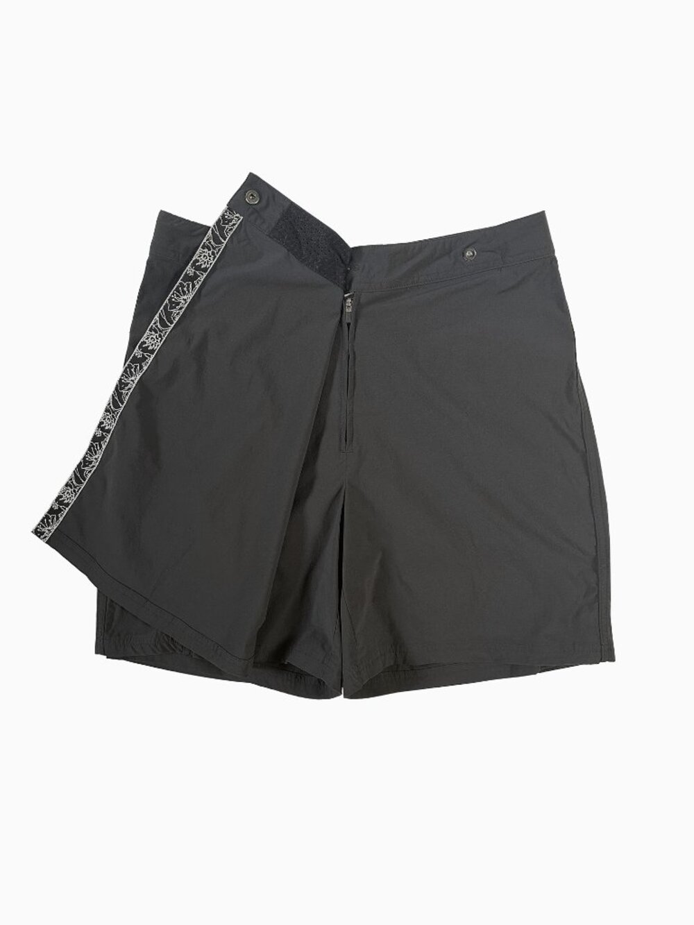 LL Bean Black Vista Trek Skort 8 Nylon Spandex Hiking Golf Tennis Pockets Sporty